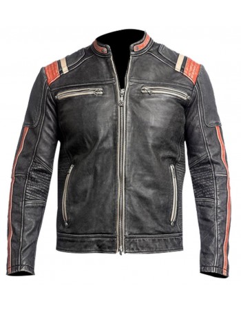 Laverapelle Men's Genuine Lambskin Leather Jacket (Black, Racer Jacket) - 2401004