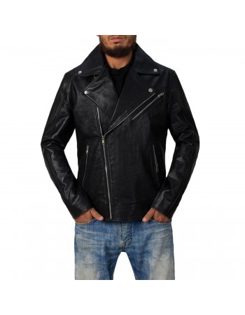 Laverapelle Men's Genuine Lambskin Leather Jacket (Black, Double Rider Jacket) - 2401011