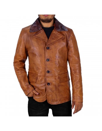 Laverapelle Men's Dead Redemption Leather Jacket (Black, Officer Coat) - 2402003 Laverapelle Men's Dead Redemption Leather Jacket (Black, Officer Coat) - 2402003