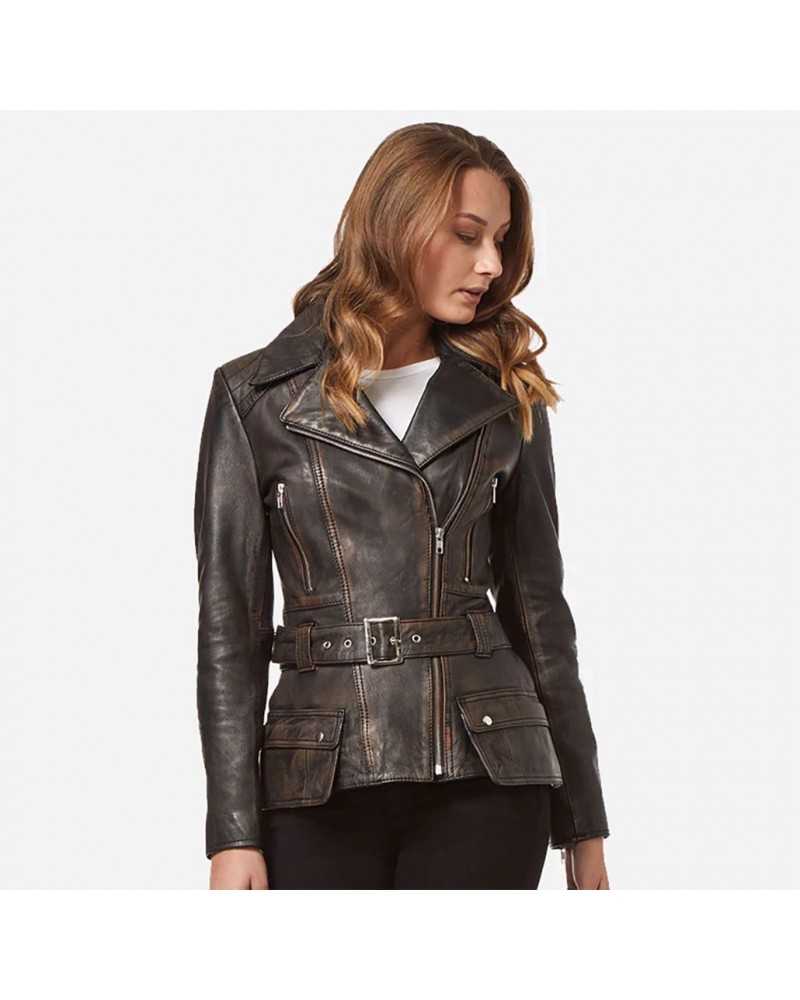 Laverapelle Women's Genuine Cow Ruboff Leather Jacket (Black, Double Rider Jacket) - 2421002 Laverapelle Women's Genuine Cow Ruboff Leather Jacket (Black, Double Rider Jacket) - 2421002