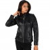 Laverapelle Women's Genuine Lambskin Round Collar Leather Racer Jacket Laverapelle Women's Genuine Lambskin Round Collar Leather Racer Jacket