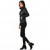 Laverapelle Women's Genuine Lambskin Round Collar Leather Racer Jacket Laverapelle Women's Genuine Lambskin Round Collar Leather Racer Jacket