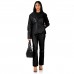 Laverapelle Women's Genuine Lambskin Two Buttoned Leather Blazer Laverapelle Women's Genuine Lambskin Two Buttoned Leather Blazer