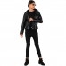 Laverapelle Women's Genuine Lambskin Racer Leather Jacket with Removable Hood