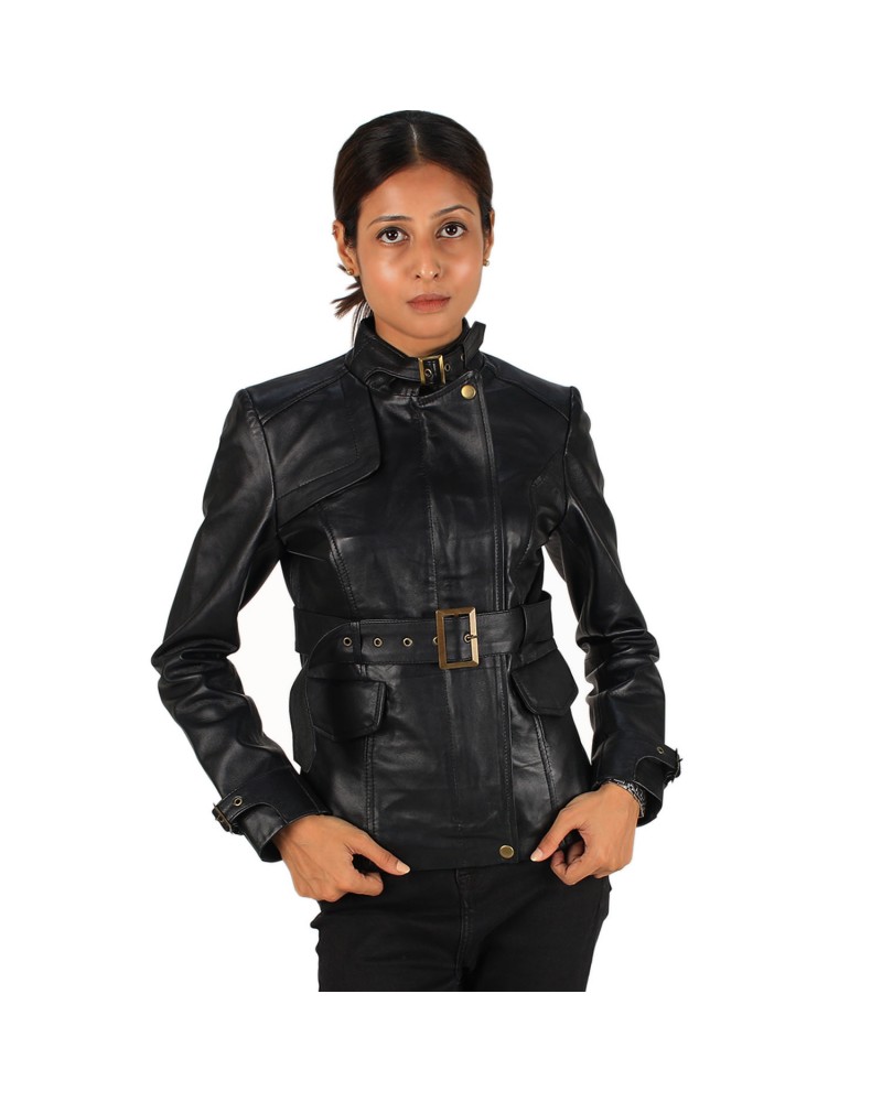 Laverapelle Women's Genuine Lambskin Belted Stylish Leather Jacket Laverapelle Women's Genuine Lambskin Belted Stylish Leather Jacket