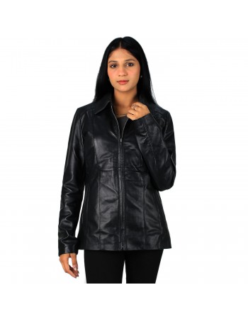 Laverapelle Women's Genuine Lambskin Long Zipper Leather Jacket Laverapelle Women's Genuine Lambskin Long Zipper Leather Jacket