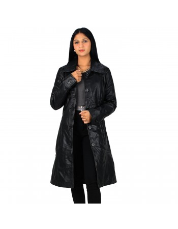 Laverapelle Women's Genuine Lambskin Knee-length Leather Coat Laverapelle Women's Genuine Lambskin Knee-length Leather Coat