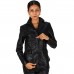 Laverapelle Women's Genuine Lambskin Three Buttoned Leather Blazer Laverapelle Women's Genuine Lambskin Three Buttoned Leather Blazer