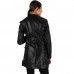 Laverapelle Women's Genuine Lambskin Refined Bottoned Leather Coat Laverapelle Women's Genuine Lambskin Refined Bottoned Leather Coat