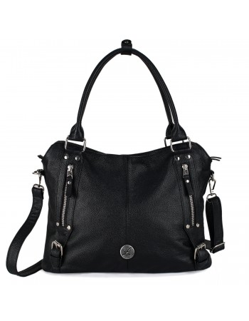 Laverapelle Women's Calla lily Genuine Leather Crossbody Hobo style Handbag - 2428002