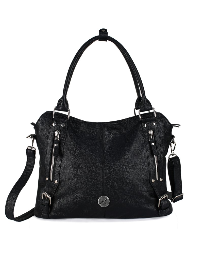 Laverapelle Women's Calla lily Genuine Leather Crossbody Hobo style Handbag - 2428002