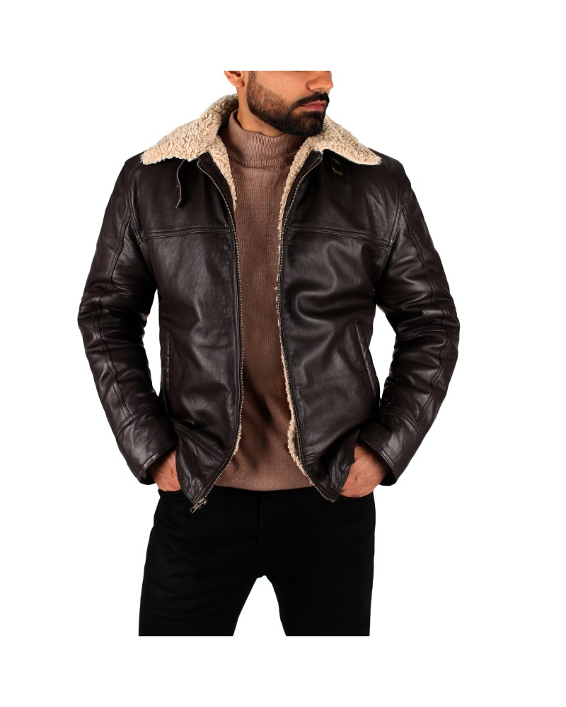 Laverapelle Men’s Bomber Shearling Lambskin Leather Jacket (Black, Aviator Jacket) - 2501004 Laverapelle Men’s Bomber Shearling Lambskin Leather Jacket (Black, Aviator Jacket) - 2501004