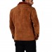 Laverapelle Men’s Fur Collared Aviator Cow Suede Leather Jacket (Black, Shearling Jacket) - 2501006 Laverapelle Men’s Fur Collared Aviator Cow Suede Leather Jacket (Black, Shearling Jacket) - 2501006
