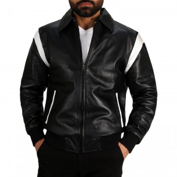 Laverapelle Men's Genuine Lambskin Two-tone Bomber Jacket