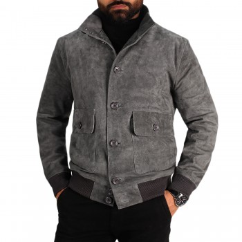 Laverapelle Men's Genuine Lambskin Suede Bomber Jacket