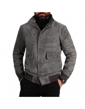 Laverapelle Men's Genuine Lambskin Suede Bomber Jacket