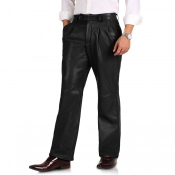 Laverapelle Men's Pleated Leather Pants