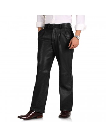 Laverapelle Men's Pleated Leather Pants