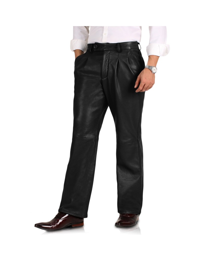 Laverapelle Men's Pleated Leather Pants Laverapelle Men's Pleated Leather Pants