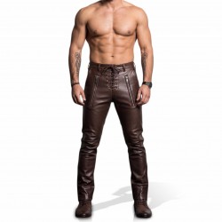 Laverapelle Lace-up biker leather pants