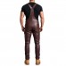 Laverapelle Men's Genuine Lambskin Leather Overalls (Black, Jumpsuit) - 2607001 Laverapelle Men's Genuine Lambskin Leather Overalls (Black, Jumpsuit) - 2607001