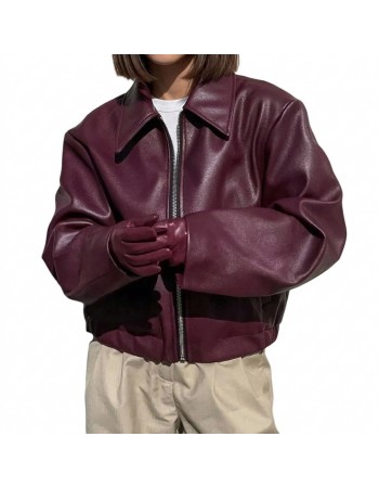 Laverapelle Women's Genuine Lambskin Oversized Bomber Leather Jacket (Black, Bomber Jacket) - 2621003 Laverapelle Women's Genuine Lambskin Oversized Bomber Leather Jacket (Black, Bomber Jacket) - 2621003