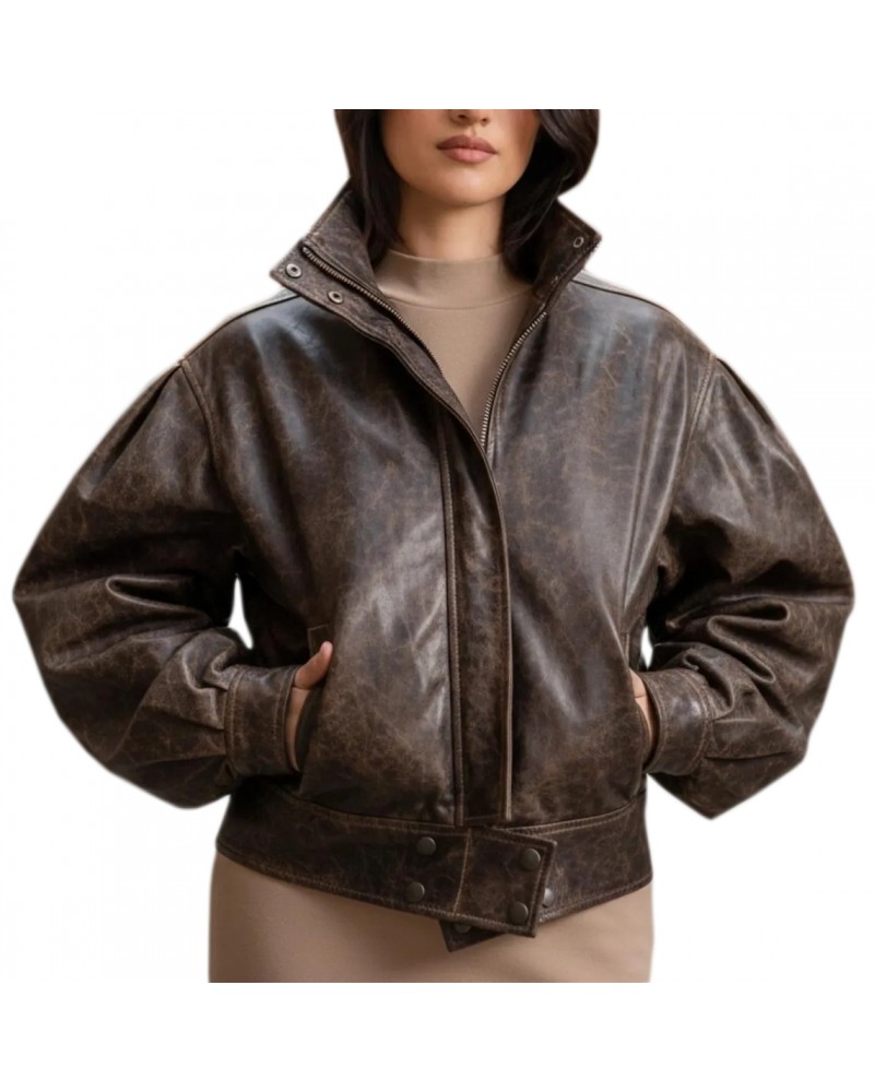 Laverapelle Women's Genuine Cow Ruboff Bomber Leather Jacket (Black, Bomber Jacket) - 2621006 Laverapelle Women's Genuine Cow Ruboff Bomber Leather Jacket (Black, Bomber Jacket) - 2621006