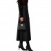 Laverapelle Women's Lambskin Leather High Waisted  A-Line Maxi Skirts (Black, Maxi  Skirt) - 2625002