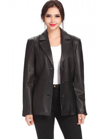 Laverapelle Women's Genuine Lambskin Leather Coat (Blazer Coat) - 1522758 Laverapelle Women's Genuine Lambskin Leather Coat (Blazer Coat) - 1522758