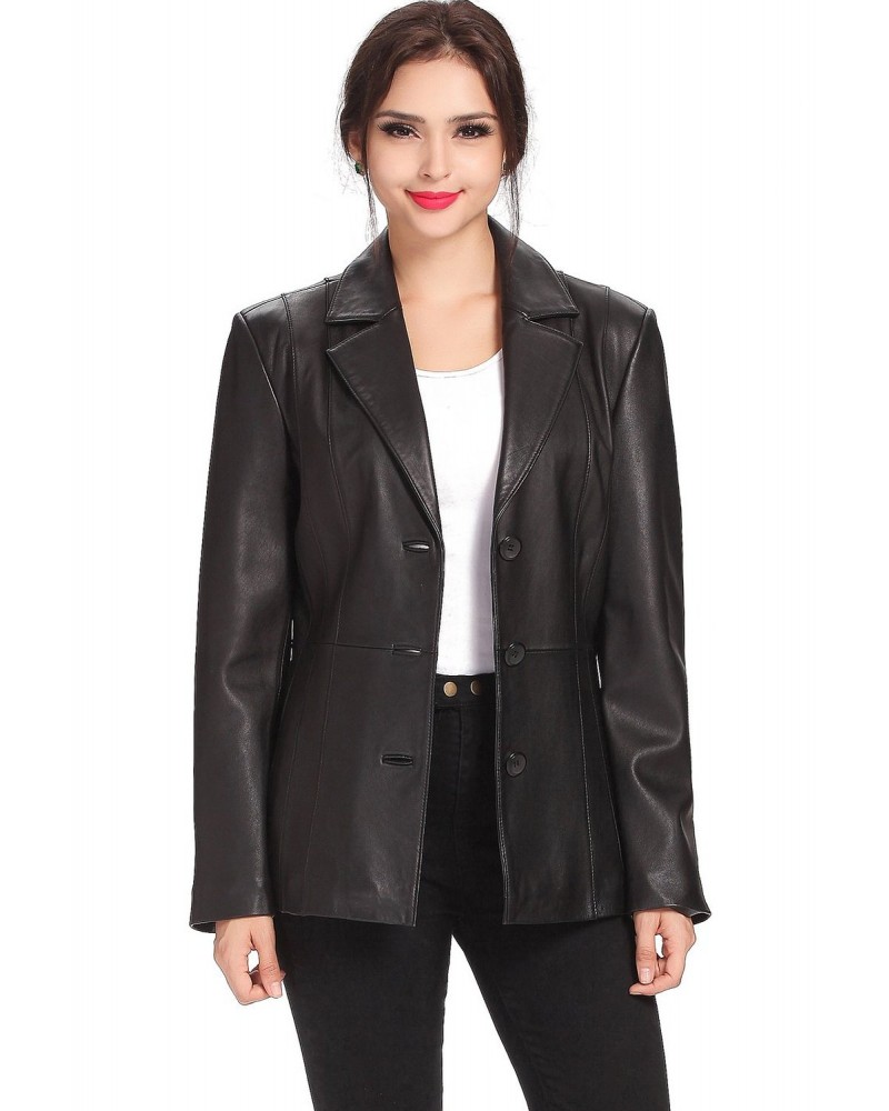 Laverapelle Women's Genuine Lambskin Leather Coat (Blazer Coat) - 1522758 Laverapelle Women's Genuine Lambskin Leather Coat (Blazer Coat) - 1522758