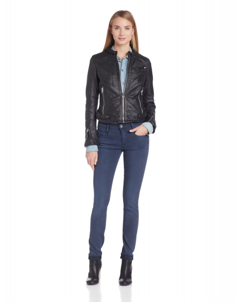 Laverapelle Women's Genuine Lambskin Leather Jacket (Racer Jacket) - 1521727 Laverapelle Women's Genuine Lambskin Leather Jacket (Racer Jacket) - 1521727