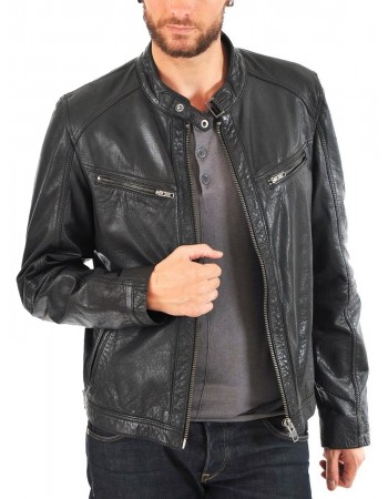 Laverapelle Men's Genuine Lambskin Leather Jacket (Racer Jacket) - 1501619 Laverapelle Men's Genuine Lambskin Leather Jacket (Racer Jacket) - 1501619