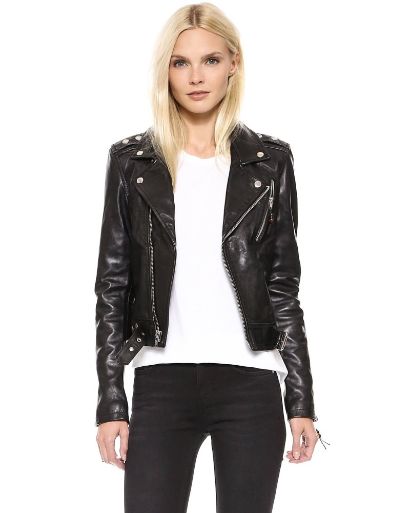 Laverapelle Women's Genuine Lambskin Leather Jacket (Double Rider Jacket) - 1521709