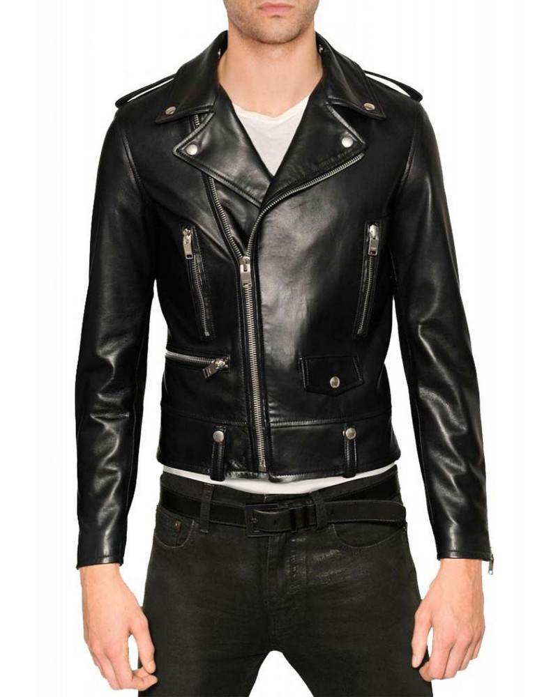 Laverapelle Men's Genuine Cowhide Leather Jacket (Double Rider Jacket) - 1501583