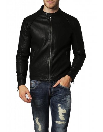 Laverapelle Men's Genuine Lambskin Leather Jacket (Racer Jacket) - 1501122