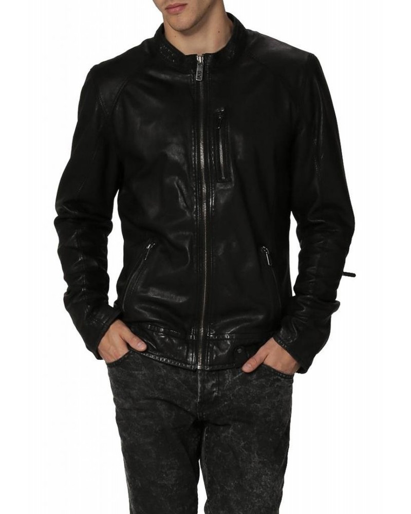 Laverapelle Men's Genuine Lambskin Leather Jacket (Racer Jacket) - 1501319 Laverapelle Men's Genuine Lambskin Leather Jacket (Racer Jacket) - 1501319