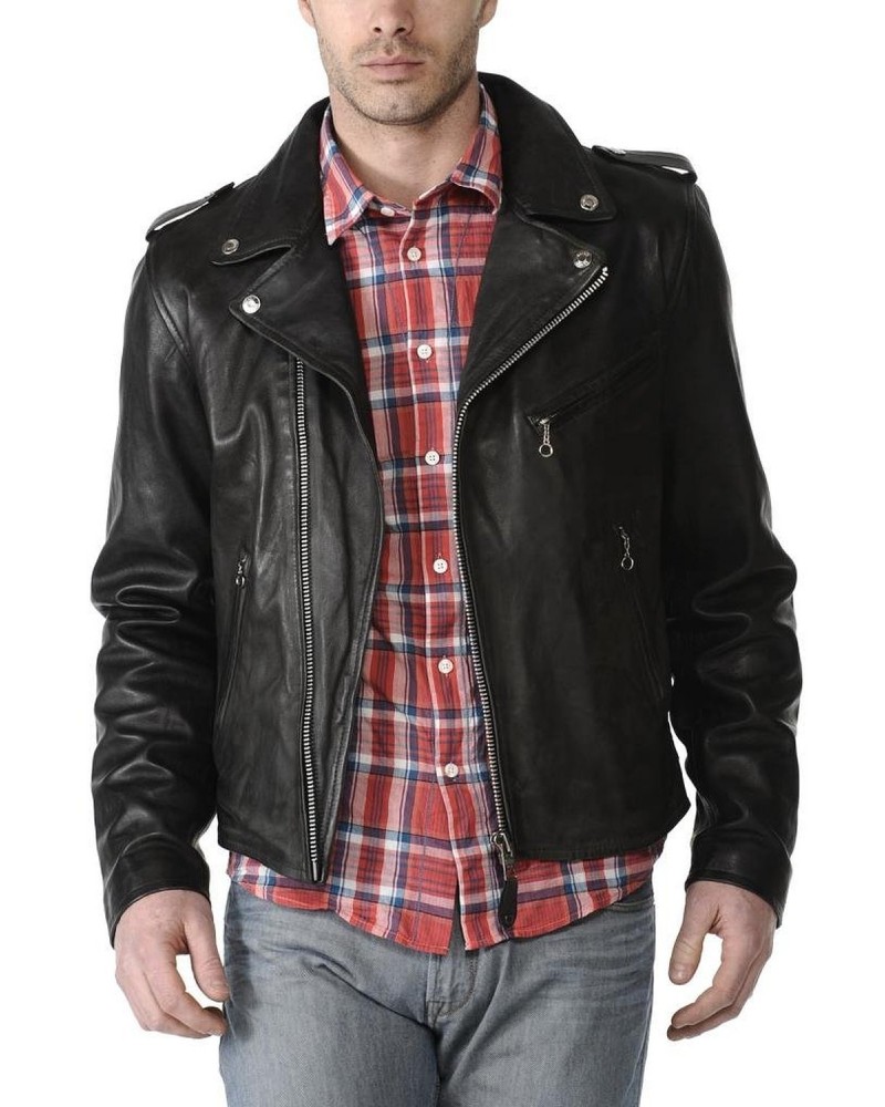 Laverapelle Men's Genuine Lambskin Leather Jacket (Double Rider Jacket) - 1501190