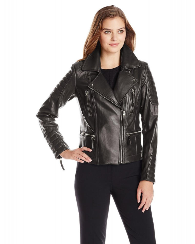 Laverapelle Women's Genuine Lambskin Leather Jacket (Double Rider Jacket) - 1521681