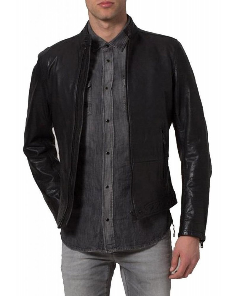 Laverapelle Men's Genuine Lambskin Leather Jacket (Racer Jacket) - 1501340