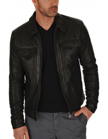 Laverapelle Men's Genuine Lambskin Leather Jacket (Officer Jacket) - 1501350 Laverapelle Men's Genuine Lambskin Leather Jacket (Officer Jacket) - 1501350