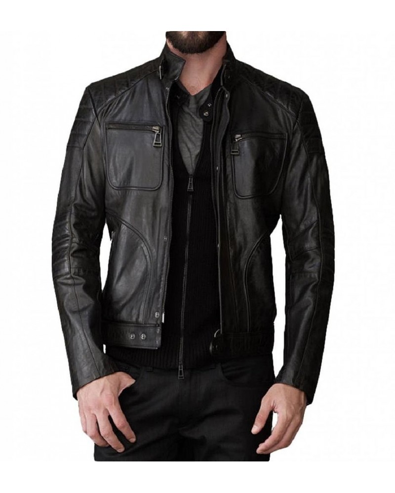 Laverapelle Men's Genuine Lambskin Leather Jacket (Fencing Jacket) - 1501366