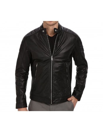 Laverapelle Men's Genuine Lambskin Leather Jacket (Racer Jacket) - 1501026