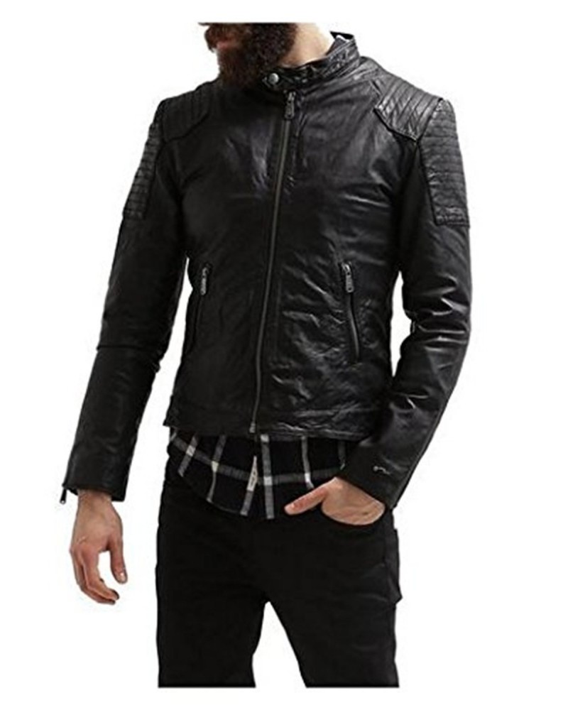 Laverapelle Men's Genuine Lambskin Leather Jacket (Racer Jacket) - 1501527 Laverapelle Men's Genuine Lambskin Leather Jacket (Racer Jacket) - 1501527