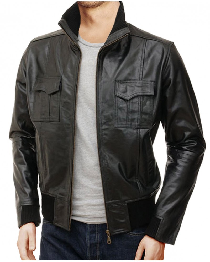 Laverapelle Men's Genuine Lambskin Leather Jacket (Bomber Jacket) - 1501466