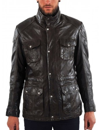 Laverapelle Men's Genuine Lambskin Leather Coat (Long Coat) - 1502370 Laverapelle Men's Genuine Lambskin Leather Coat (Long Coat) - 1502370