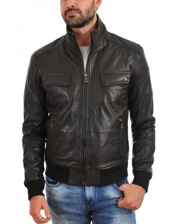 Laverapelle Men's Genuine Lambskin Leather Jacket (Bomber Jacket) - 1501478 Laverapelle Men's Genuine Lambskin Leather Jacket (Bomber Jacket) - 1501478