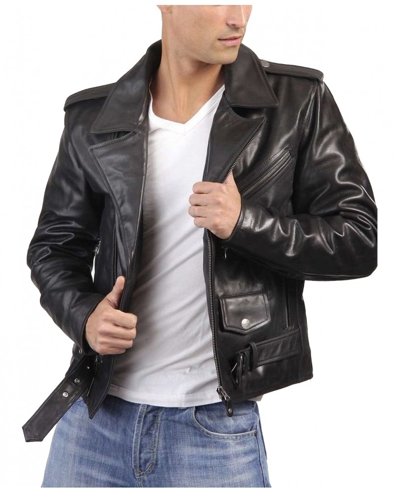 Laverapelle Men's Genuine Lambskin Leather Jacket (Double Rider Jacket) - 1501523