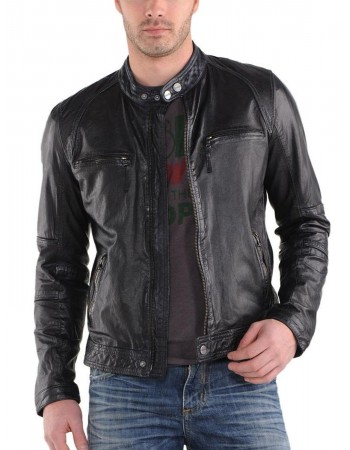 Laverapelle Men's Genuine Lambskin Leather Jacket (Racer Jacket) - 1501555 Laverapelle Men's Genuine Lambskin Leather Jacket (Racer Jacket) - 1501555
