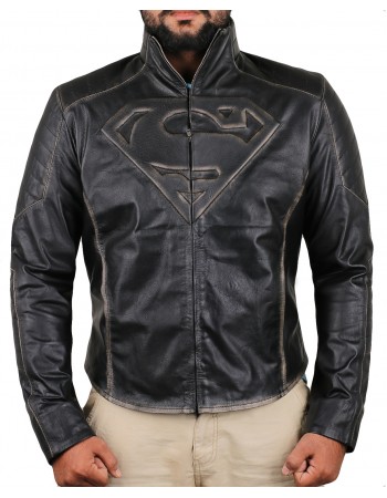 Laverapelle Man of Steel Superman Distressed Men's Real Leather Jacket Laverapelle Man of Steel Superman Distressed Men's Real Leather Jacket